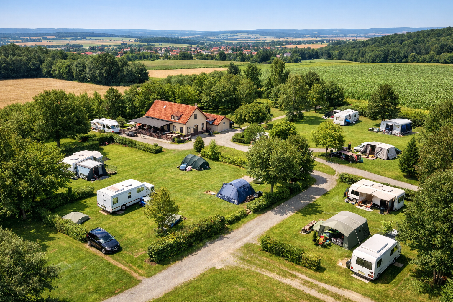 Camping vanuit de lucht